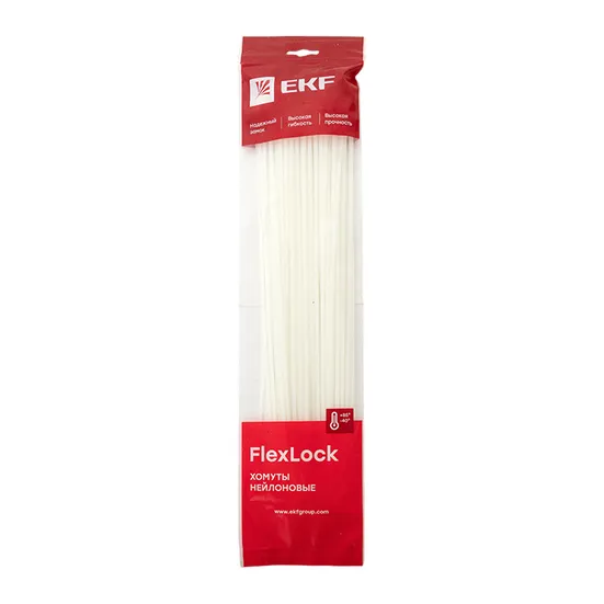 Хомут P6.6 стандартный (б), 3.6x370 (100шт) FlexLock EKF