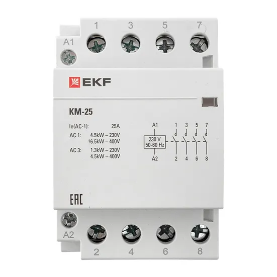 Контактор модульный КМ 25А 4NО (3 мод.) EKF PROxima