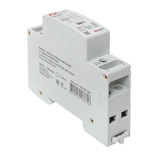 Контактор модульный КМ 20А 2NО 24VAC (1 мод.) AVERES EKF