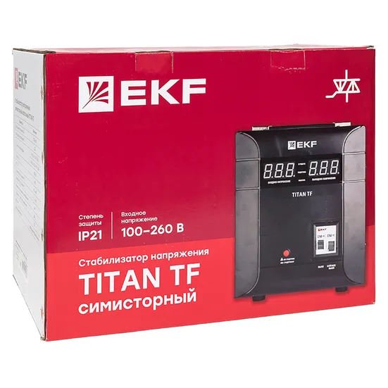 Стабилизатор напряжения электронный напольного исполнения TITAN -ТF-10000 EKF