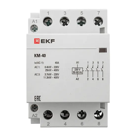 Контактор модульный КМ 40А 4NО (3 мод.) EKF PROxima