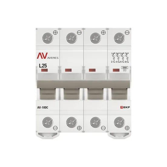 Выключатель автоматический AV-10 DC 4P 25A (L) 10kA EKF AVERES