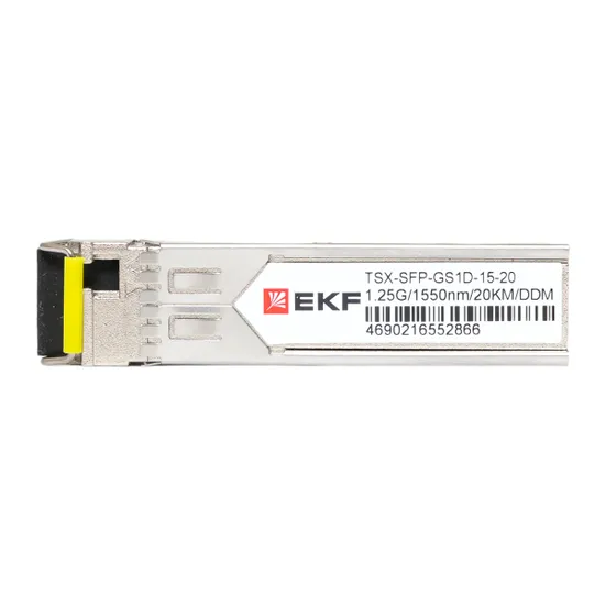 SFP модуль 1,25 Гбит одинарное одномодовое оптоволокно 1550нм дальность 20км TSX EKF