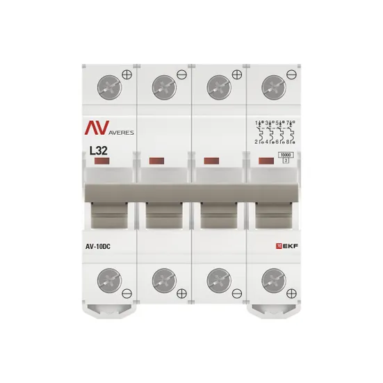 Выключатель автоматический AV-10 DC 4P 32A (L) 10kA EKF AVERES