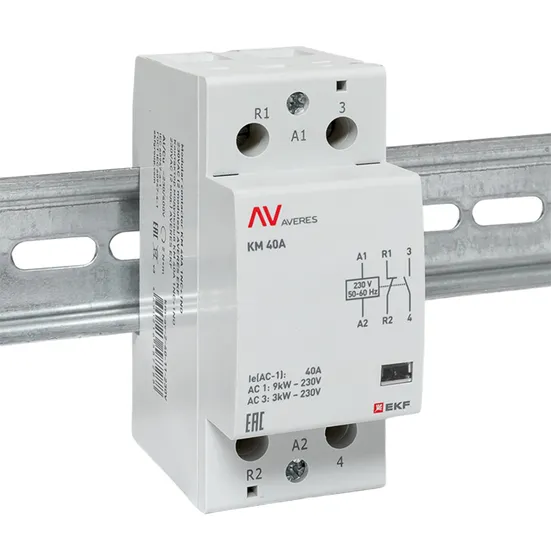 Контактор модульный КМ 40А 1NC+1NO 230VAC (2 мод.) AVERES EKF