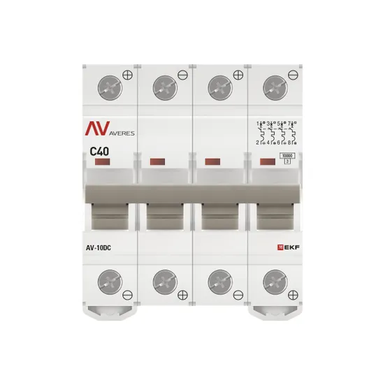 Выключатель автоматический AV-10 DC 4P 40A (C) 10kA EKF AVERES