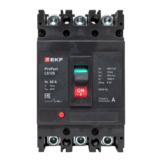 Автоматический выключатель LS125 18кА 3P 40А ProPact EKF