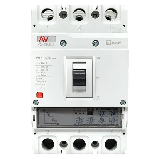 Автоматический выключатель AV POWER-2/3 250А 100kA ETU2.0 EKF AVERES