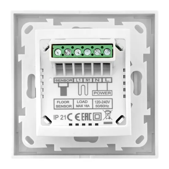 Термостат для теплых полов электронный белый 16 A 230В EKF