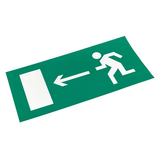 Знак наклейка E04 "Направление к эвакуационному выходу налево" (150х300) ГОСТ 12.4.026-2015 EKF PROxima