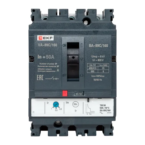 Выключатель автоматический ВА-99C 160/50А 3P 35кА EKF