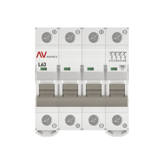 Выключатель автоматический AV-10 DC 4P 63A (L) 10kA EKF AVERES