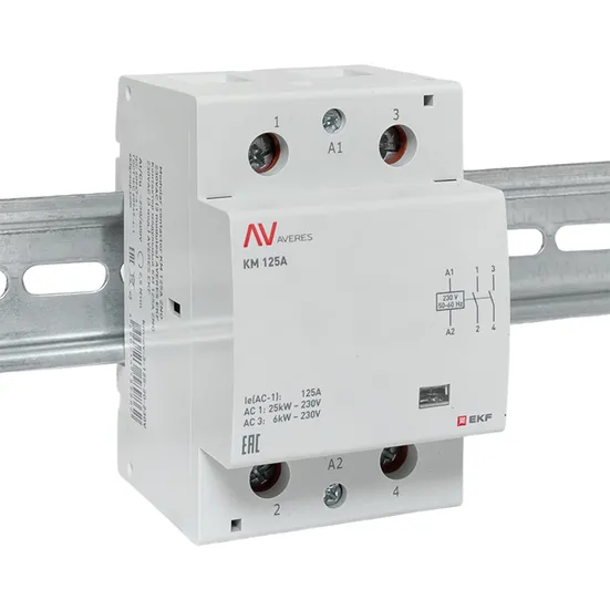 Контактор модульный КМ 125А 2NО 230VAC (3 мод.) AVERES EKF