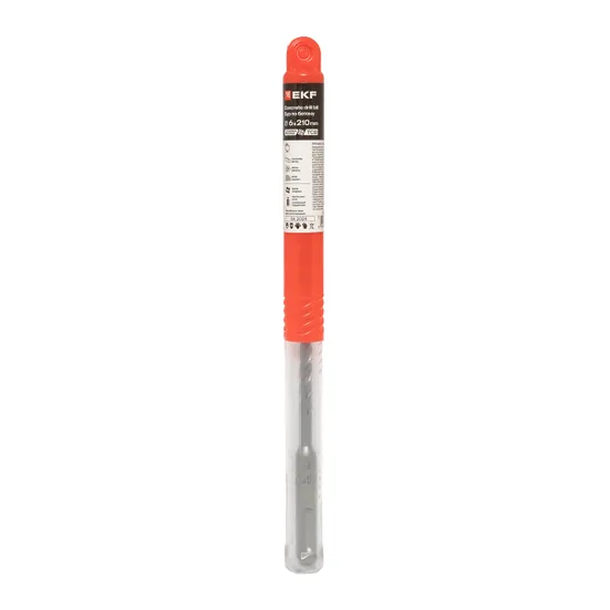 Бур по бетону SDS-plus 6х210 мм (4 резца) EKF Professional