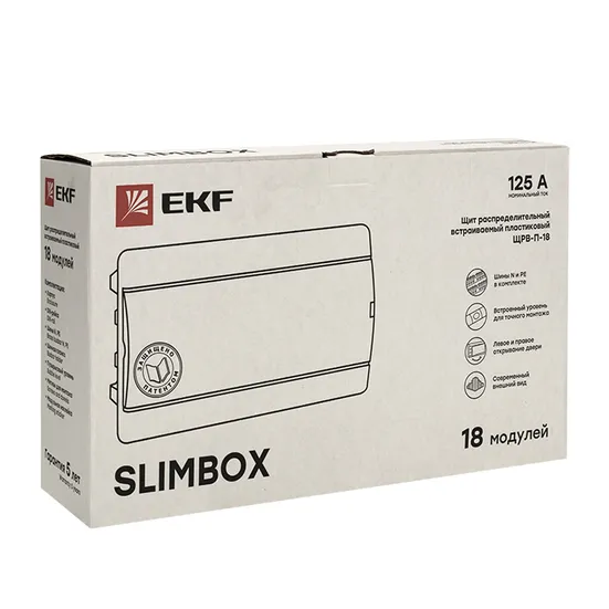 Щит распределительный ЩРВ-П-18 "SlimBox" белая дверца IP41 EKF 