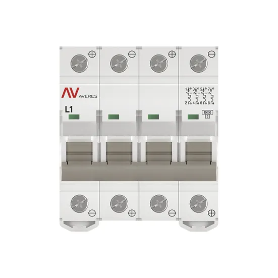 Выключатель автоматический AV-10 DC 4P 1A (L) 10kA EKF AVERES
