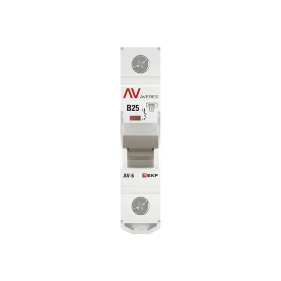 Выключатель автоматический AV-6 1P 25A (B) 6kA EKF AVERES