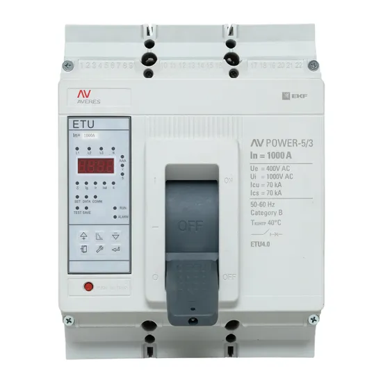Автоматический выключатель AV POWER-5/3 1000А 70kA ETU4.0 EKF AVERES