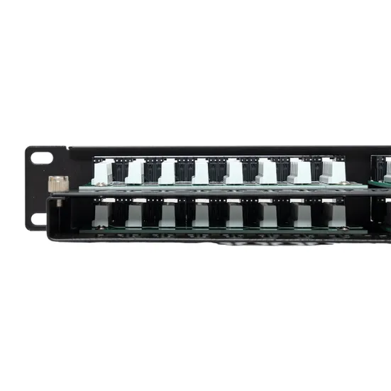 Патч-панель высокой плотности TERACOM PRO 19'' Cat.5E 1U неэкранированная UTP 48 портов RJ-45 Dual IDC с органайзером