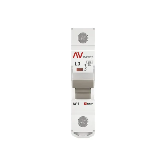 Выключатель автоматический AV-6 1P 3A (L) 6kA EKF AVERES