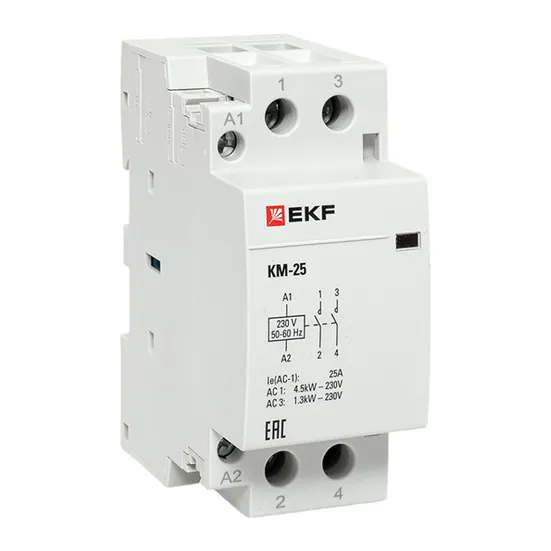 Контактор модульный КМ 25А 2NО (2 мод.) EKF PROxima
