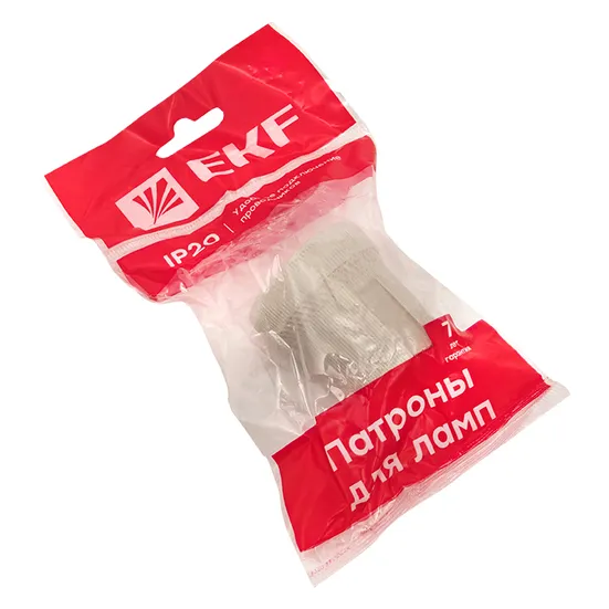 Патрон керамический E27 индивидуальный пакет EKF