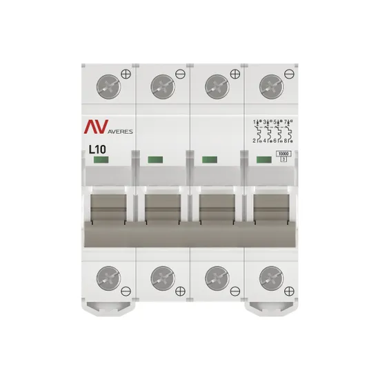 Выключатель автоматический AV-10 DC 4P 10A (L) 10kA EKF AVERES