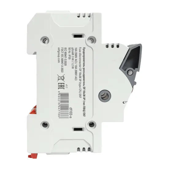 Предохранитель-разъединитель DF 10х38 3Р (тип ПВЦ) EKF