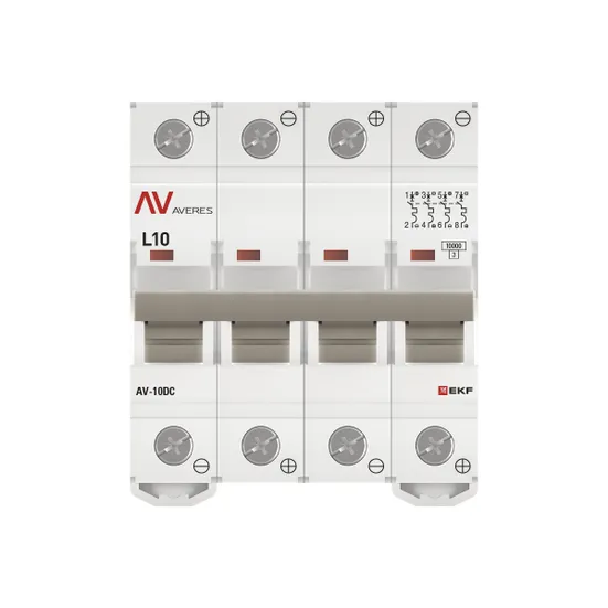 Выключатель автоматический AV-10 DC 4P 10A (L) 10kA EKF AVERES