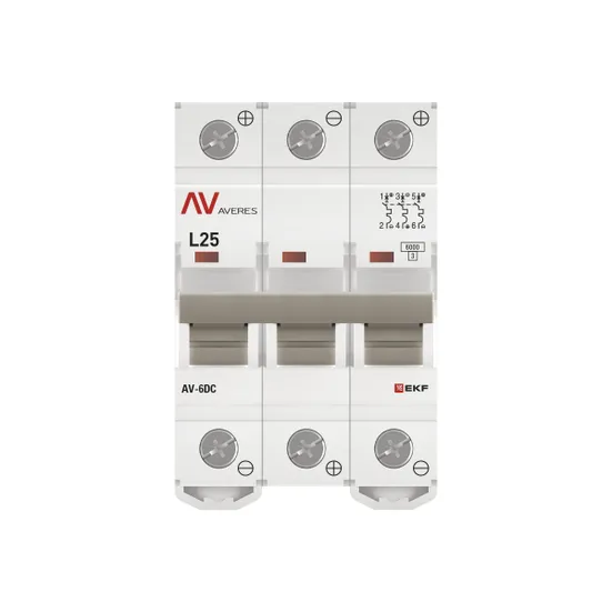 Выключатель автоматический AV-6 DC 3P 25A (L) 6kA EKF AVERES