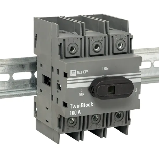 Рубильник 100A 3P c рукояткой управления для прямой установки TwinBlock EKF 