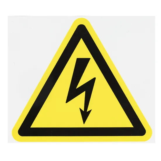Знак пластик "Опасность поражения электрическим током" (Молния) (100х100) EKF