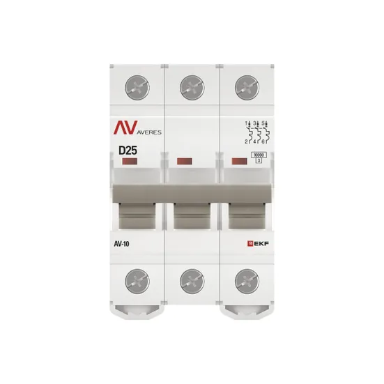 Выключатель автоматический AV-10 3P 25A (D) 10kA EKF AVERES