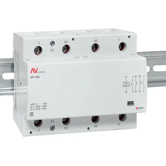 Контактор модульный КМ 125А 2NO+2NC 230VAC (6 мод.) AVERES EKF