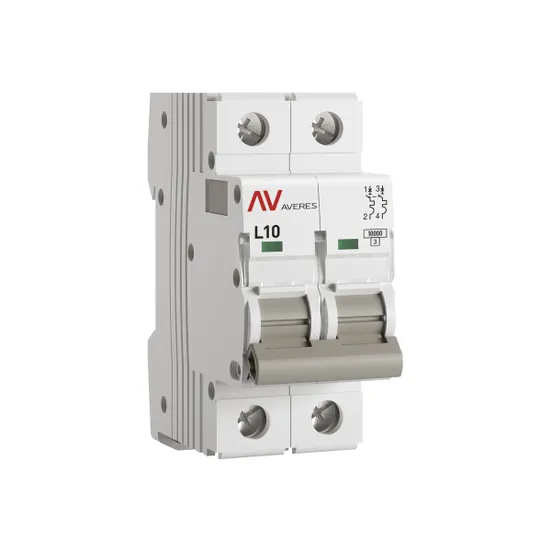 Выключатель автоматический AV-10 2P 10A (L) 10kA EKF AVERES