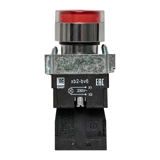 Кнопка BA42 с подсветкой 230В красная NC EKF PROxima