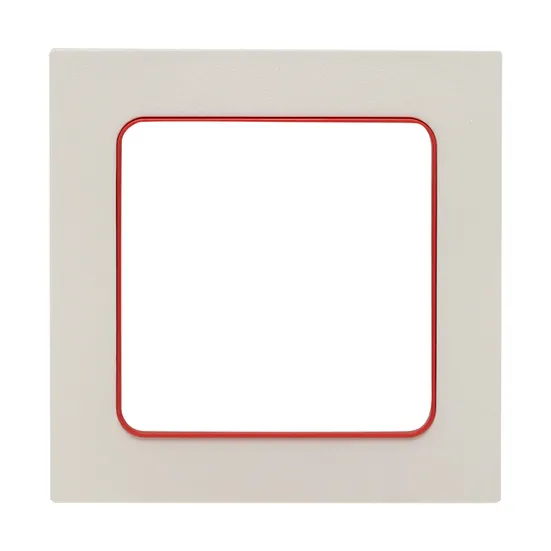 Стокгольм Рамка 1-местная белая с линией цвета красный EKF PROxima