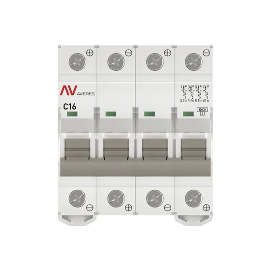 Выключатель автоматический AV-10 DC 4P 16A (C) 10kA EKF AVERES