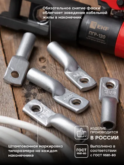 Наконечник алюминиевый ТА ГОСТ 70-10-12 EKF