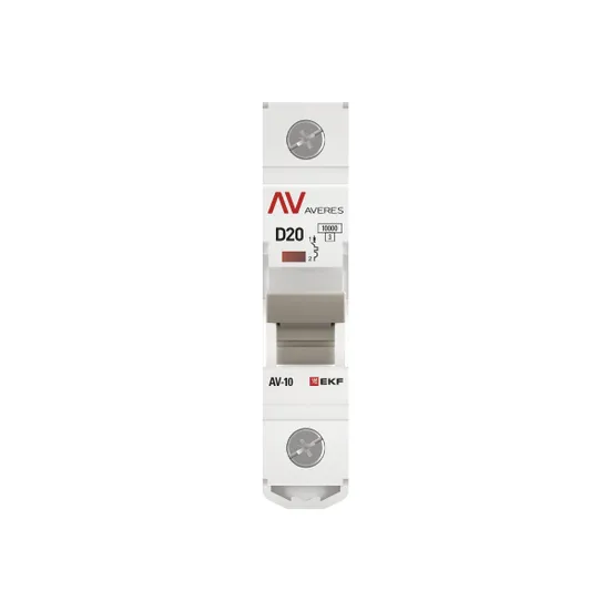 Выключатель автоматический AV-10 1P 20A (D) 10kA EKF AVERES
