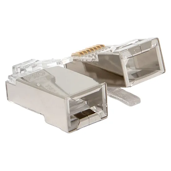 Коннектор RJ-45 TERACOM PRO экранированный 8P8C 30мкд Cat.6 (упак.20шт)