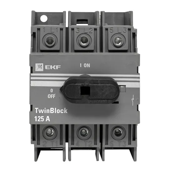 Рубильник 125A 3P c рукояткой управления для прямой установки TwinBlock EKF