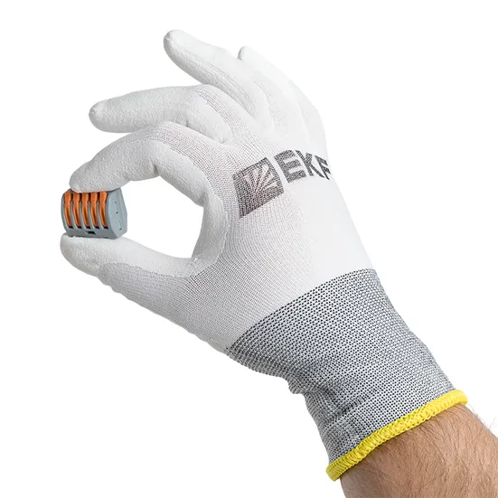 Перчатки рабочие PROFI Touch для чистовых работ (15 класс, 8 размер) EKF Expert