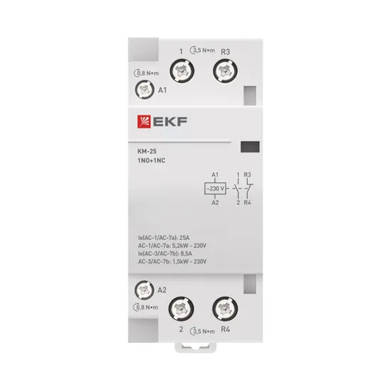 Контактор модульный КМ 25А NО+NC (2 мод.) EKF PROxima