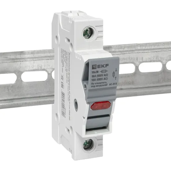 Предохранитель-разъединитель DF 10х38 1Р (тип ПВЦ) EKF