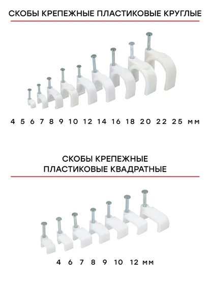 Скоба крепежная круглая (12мм (50шт.) EKF PROxima