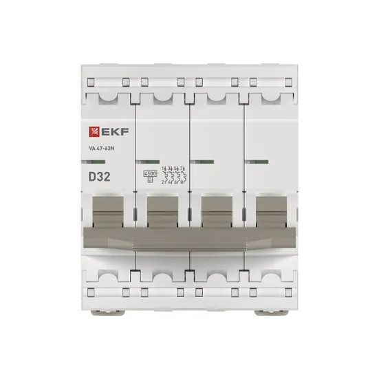Автоматический выключатель ВА 47-63N 4P 32А (D) 4,5 кА PROXIMA EKF