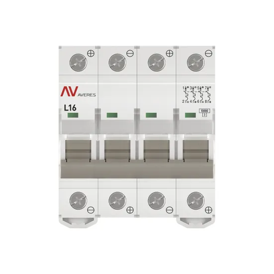 Выключатель автоматический AV-10 DC 4P 16A (L) 10kA EKF AVERES