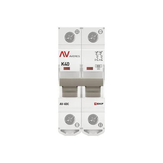Выключатель автоматический AV-6 DC 2P 40A (K) 6kA EKF AVERES