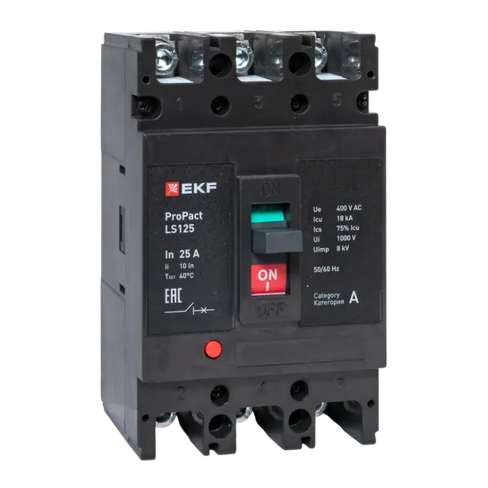 Автоматический выключатель LS125 18кА 3P 25А ProPact EKF